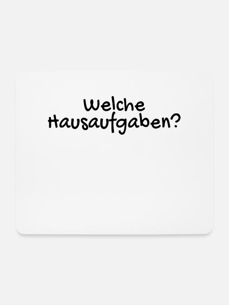 Welche Hausaufgaben Lustig - Mousepad (Querformat) - Weiß