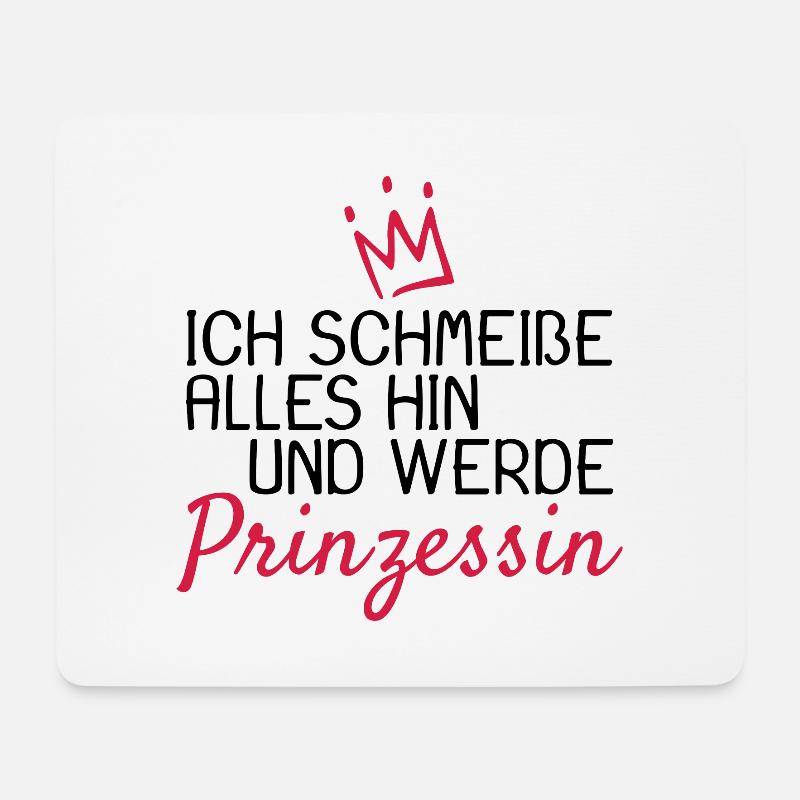 Lustige Sprüche Prinzessin - Mousepad (Querformat) - Weiß