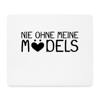 Nie ohne meine Mädels - Mousepad (Querformat) - Weiß - Vorne