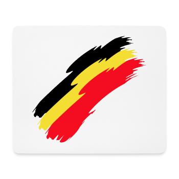 Belgium flag flag colors - Mouse Pad (horizontal) - white - Front