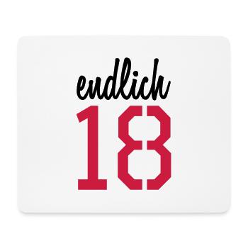 Endlich achtzehn Jahre Volljährig - Mousepad (Querformat) - Weiß - Vorne