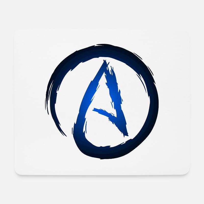 Atheismus Symbol Atheist - Mousepad (Querformat) - Weiß