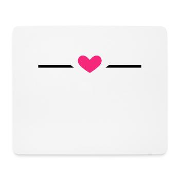 Linie Herz Ornament - Mousepad (Querformat) - Weiß - Vorne
