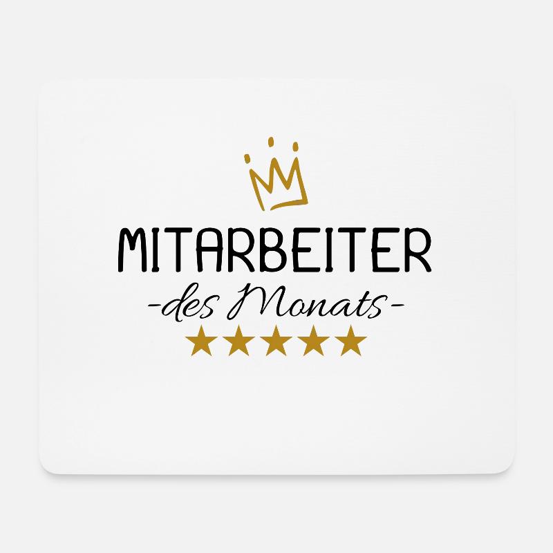 Mitarbeiter des Monats - Mousepad (Querformat) - Weiß