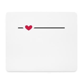 Linie Herz Strich Ornament - Mousepad (Querformat) - Weiß - Vorne