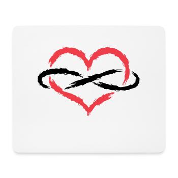 Heart Symbol Infinite Endless Love - Mouse Pad (horizontal) - white - Front