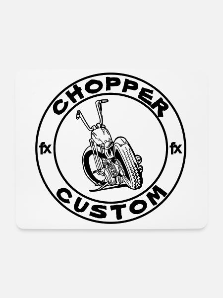 CHOPPER CUSTOM (anpassbare Farbe) - Mousepad (Querformat) - Weiß