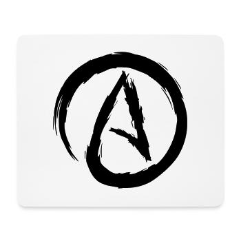 Atheism symbol atheist brush gift - Mouse Pad (horizontal) - white - Front