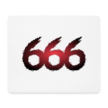 666 symbol number devil - Mouse Pad (horizontal) - white - Front