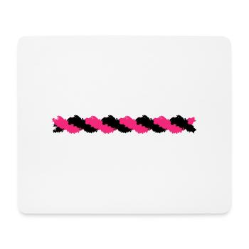 Ornament ligne corde Rose Noir - Tapis de souris (format paysage) - blanc - Devant