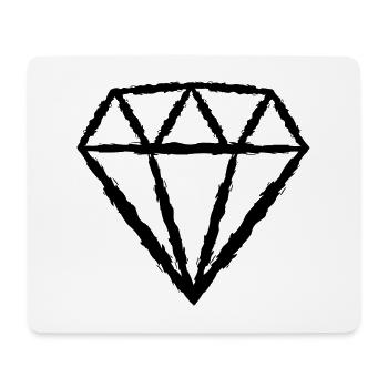 Diamant Schwarz Symbol - Mousepad (Querformat) - Weiß - Vorne