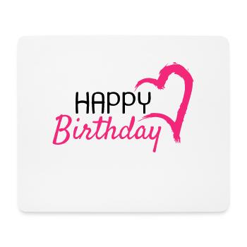 joyeux anniversaire - Tapis de souris (format paysage) - blanc - Devant
