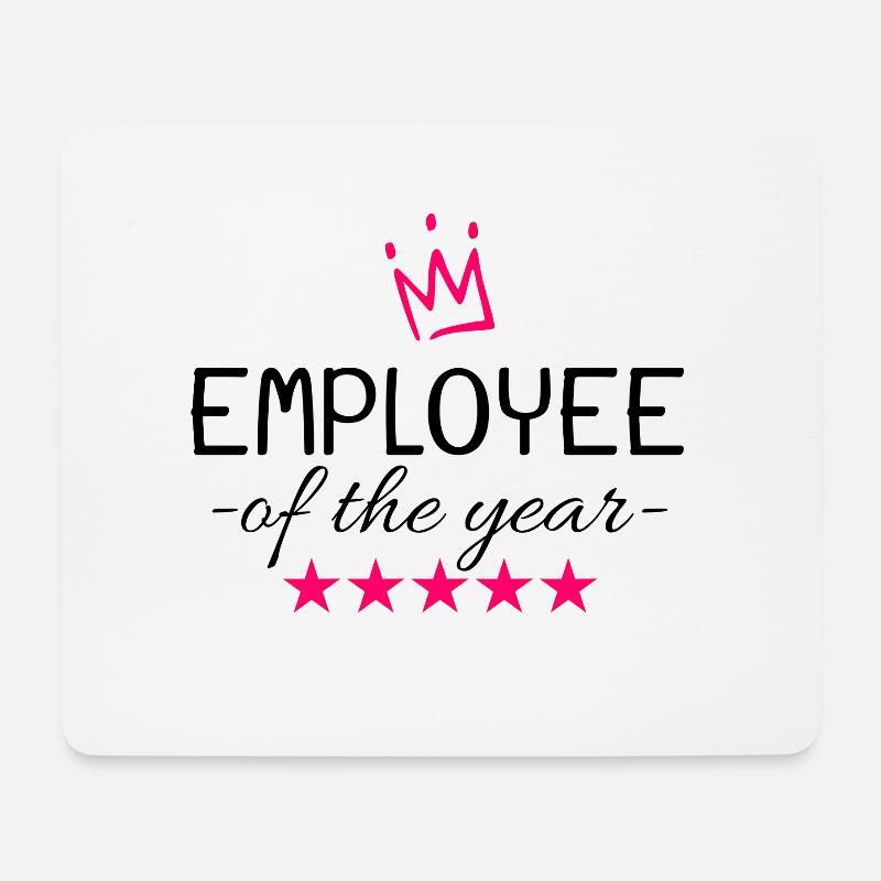 Mitarbeiter des Jahres - Mousepad (Querformat) - Weiß