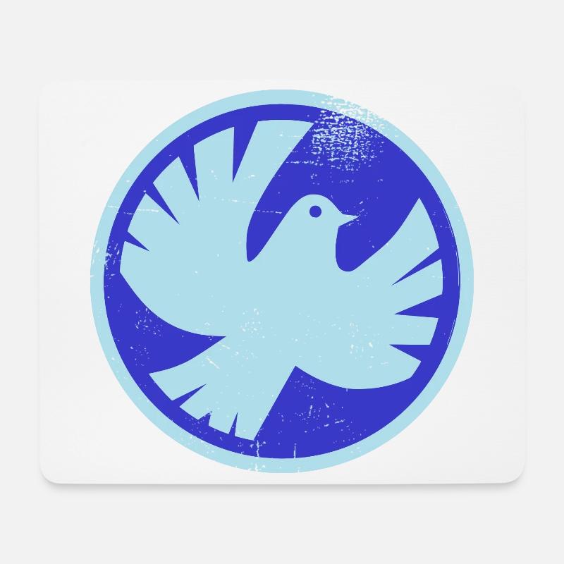 Friedenstaube - Mousepad (Querformat) - Weiß
