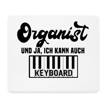 Organist Orgelspieler Keyboard Orgel - Mousepad (Querformat) - Weiß - Vorne