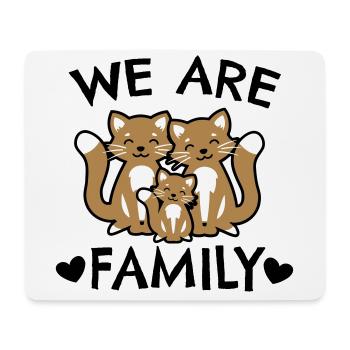 Nous sommes une famille - famille de chats - Tapis de souris (format paysage) - blanc - Devant