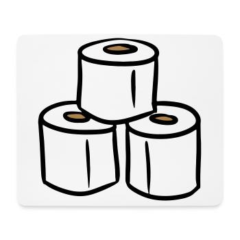 PQ Tour de papier toilette - Tapis de souris (format paysage) - blanc - Devant