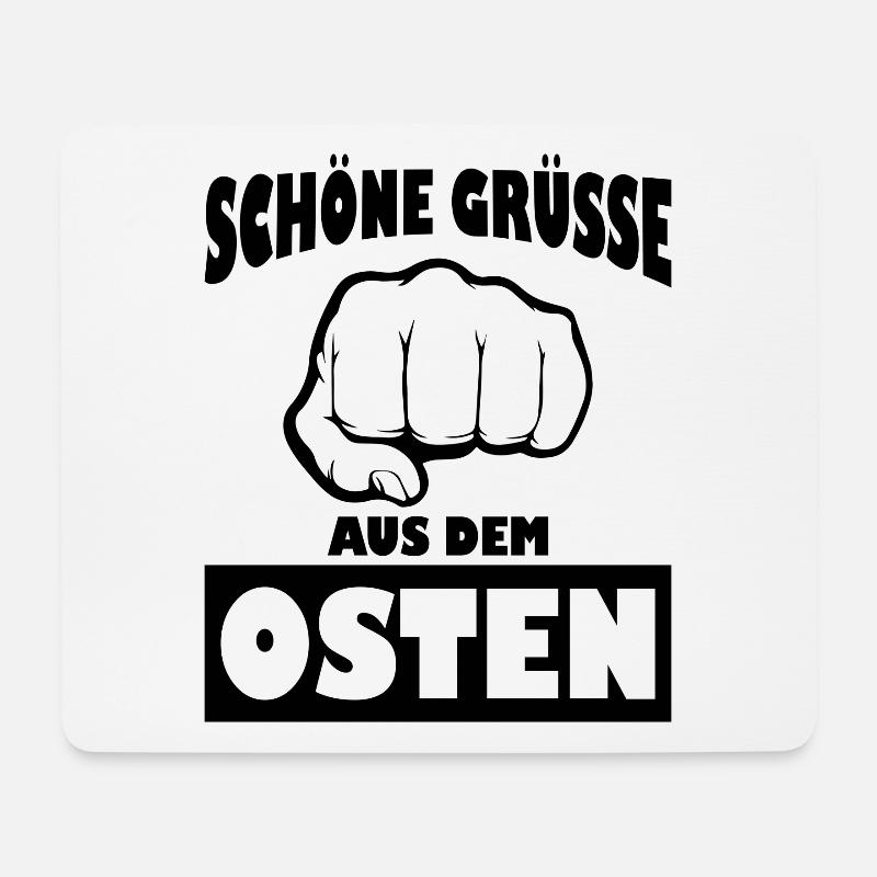 Schöne grüsse osten Geschenk Ossi Ostdeutschland - Mousepad (Querformat) - Weiß