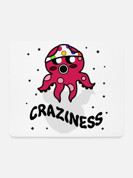 OKTOPUS VERRÜCKT ALBERN LUSTIG EINZIGARTIG IDEE - Mousepad (Querformat) - Weiß