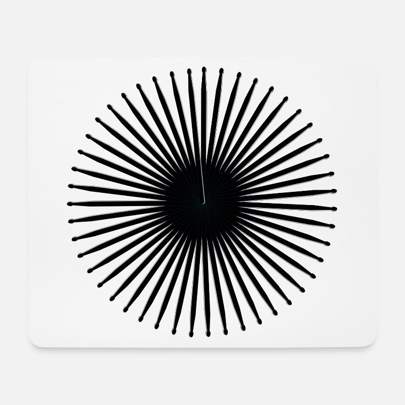 Schlagzeuger Drumstick - Mousepad (Querformat) - Weiß