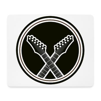 Guitare - Guitar - Vintage Rock - Band - Tapis de souris (format paysage) - blanc - Devant