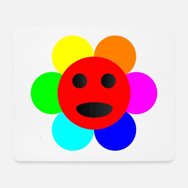 Psycho-Blume - Mousepad (Querformat) - Weiß
