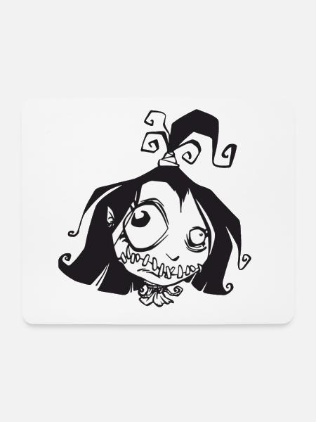 Voodoo reduzierter Kopf - Mousepad (Querformat) - Weiß