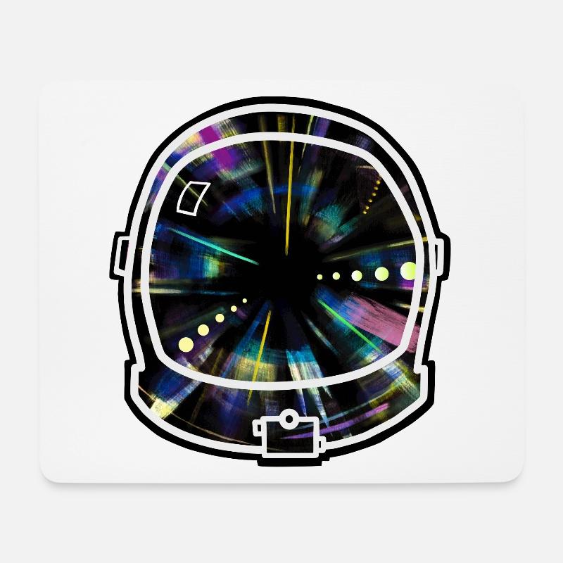 Space Helmat - Mouse Pad (horizontal) - white