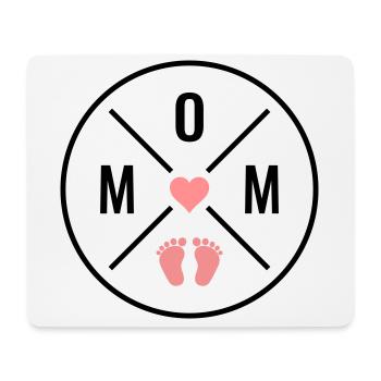 Maman Coeur Bébé Bébé Pieds Maman Amour Fête des Mères Maman - Tapis de souris (format paysage) - blanc - Devant