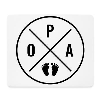 OPA Herz Baby Babyfüße Liebe Farbe anpassbar Opa - Mousepad (Querformat) - Weiß - Vorne