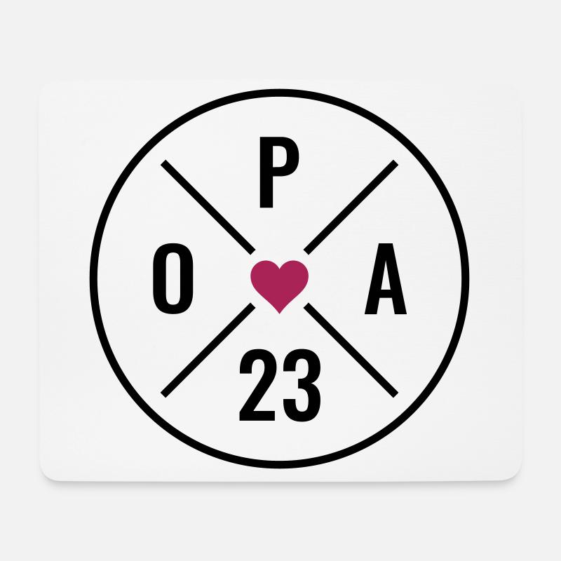 Opa 23 - Opa Herz - Opa 2023 - Mousepad (Querformat) - Weiß