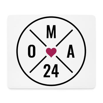 Oma 24 - Oma Herz - Oma 2024 - Mousepad (Querformat) - Weiß - Vorne