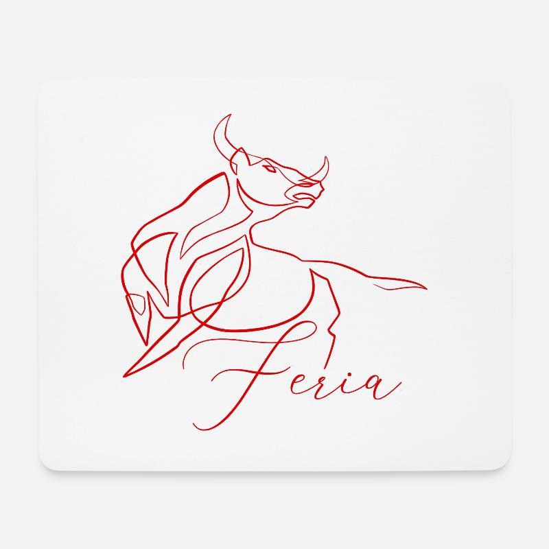 Feria-Strichzeichnungen - Mousepad (Querformat) - Weiß