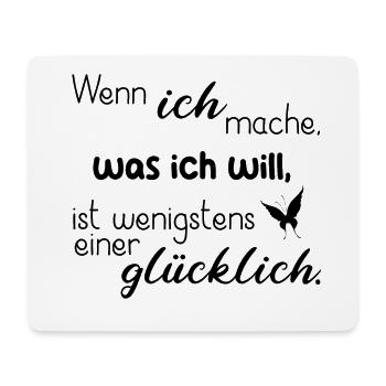 UNABHÄNGIG SELBSTLIEBE STARK GLÜCK FREIHEIT FRAU - Mousepad (Querformat) - Weiß - Vorne
