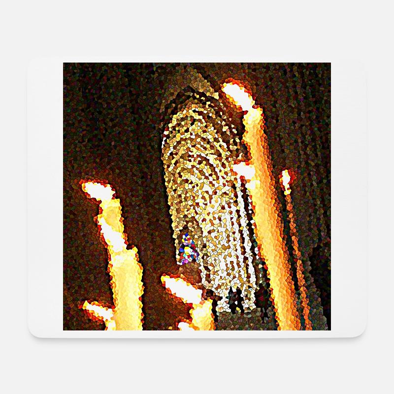 Die Flammen der Göttlichkeit - Mousepad (Querformat) - Weiß