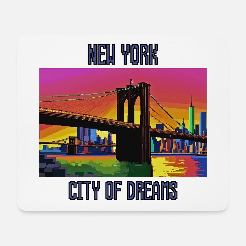 New York Stadt der Träume - Mousepad (Querformat) - Weiß