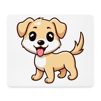 DOG, FOUR-LEGGED DOG, DOG,, PAW, LOVE, ANIMAL LOVER - Mouse Pad (horizontal) - white - Front