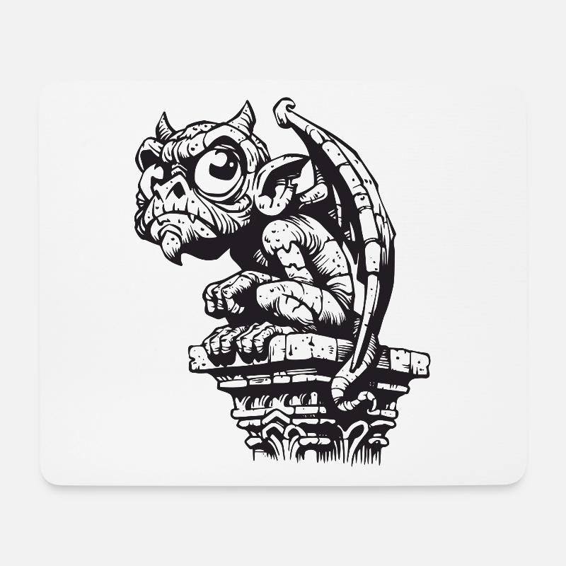 Wasserspeier - Mousepad (Querformat) - Weiß