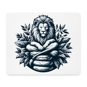 LION, ROCK, CALM, MEDITATION, FORCE, FOCUS, SAVANNAH - Mouse Pad (horizontal) - white - Front