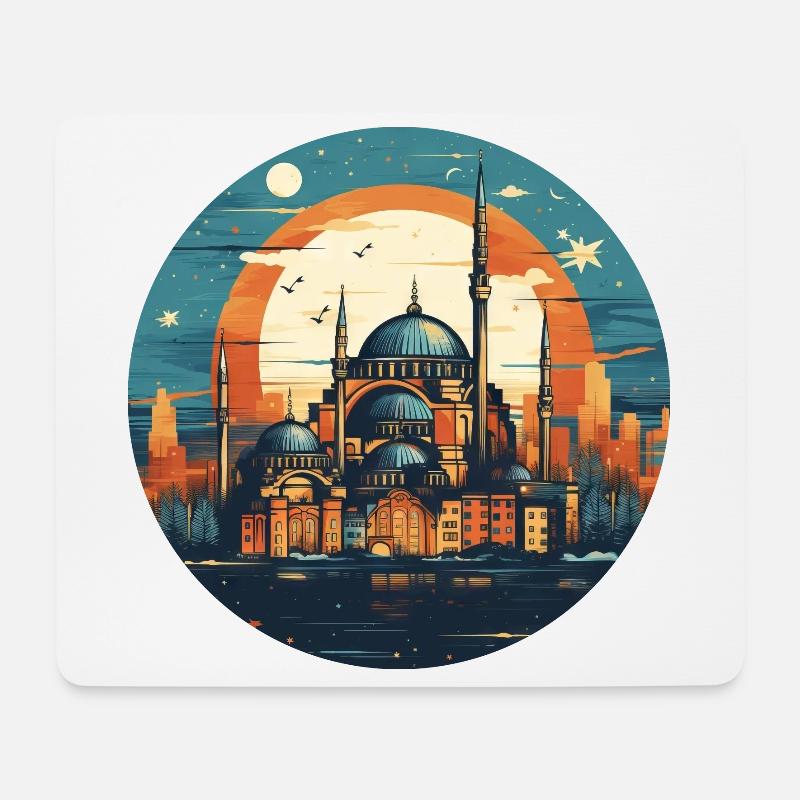Istanbul Moscheen Kulturerbe Türkei - Mousepad (Querformat) - Weiß