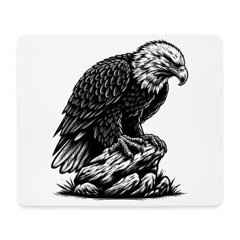 ADLER GREIFVOGEL HABICHT JÄGER FLUG MAJESTÄT FEDER - Mousepad (Querformat) - Weiß - Vorne