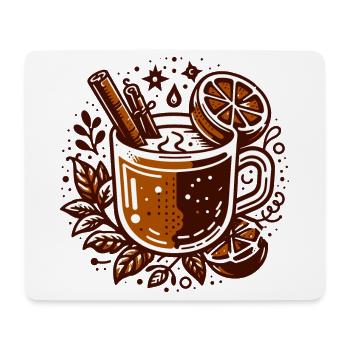 WINTER HOT DRINK COFFEE CAFÉ TEA REST TIME - Mouse Pad (horizontal) - white - Front