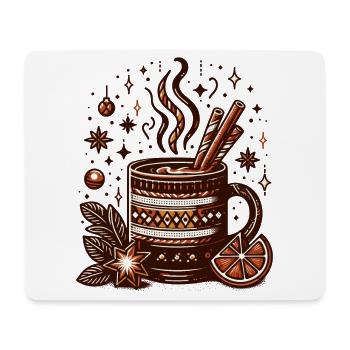 WINTER HOT DRINK COFFEE CAFÉ TEA REST TIME - Mouse Pad (horizontal) - white - Front