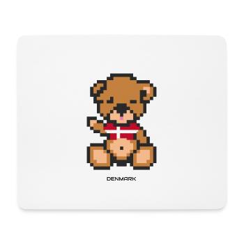 Pixel Bear Denmark - Mouse Pad (horizontal) - white - Front