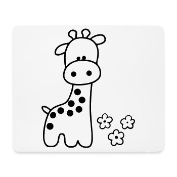 GIRAFFE TIER LANG HALS AFRIKA SAVANNE SAFARI ZOO - Mousepad (Querformat) - Weiß - Vorne