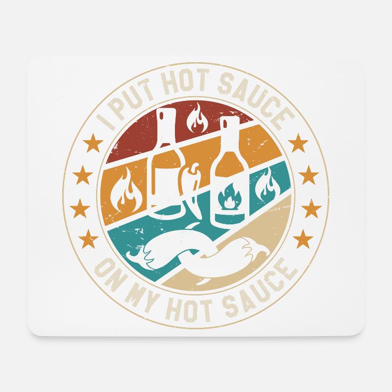 Ich gebe scharfe Soße auf meine scharfe Soße lustiger Essensliebhaber - Mousepad (Querformat) - Weiß