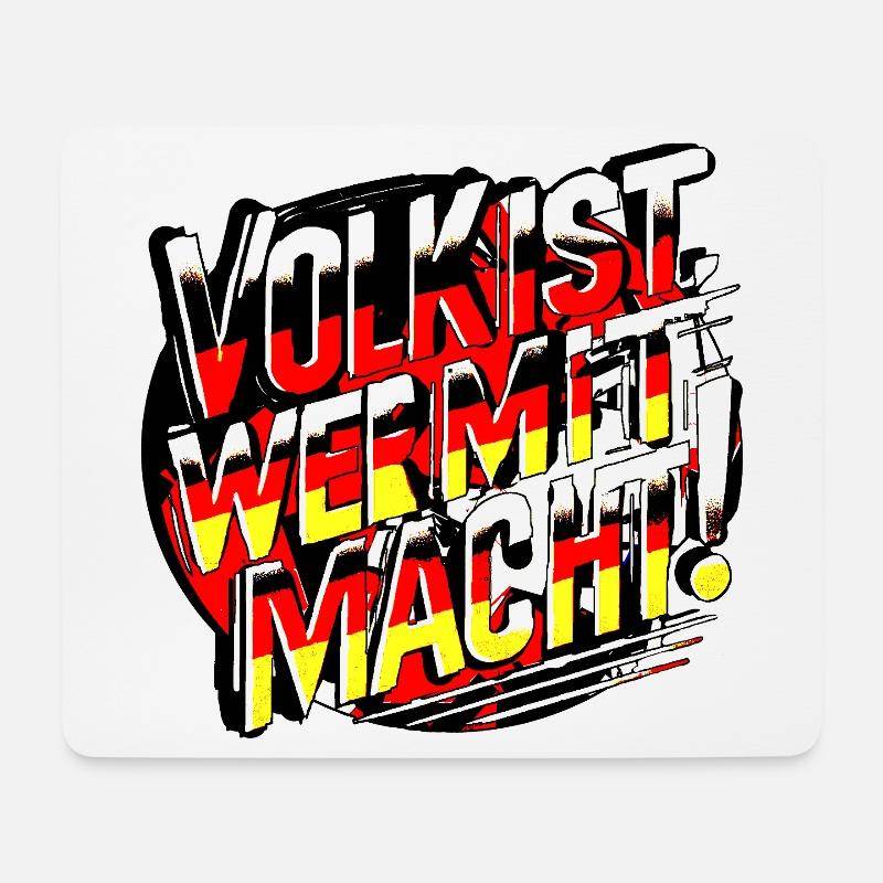 The people are those who participate - Mouse Pad (horizontal) - white