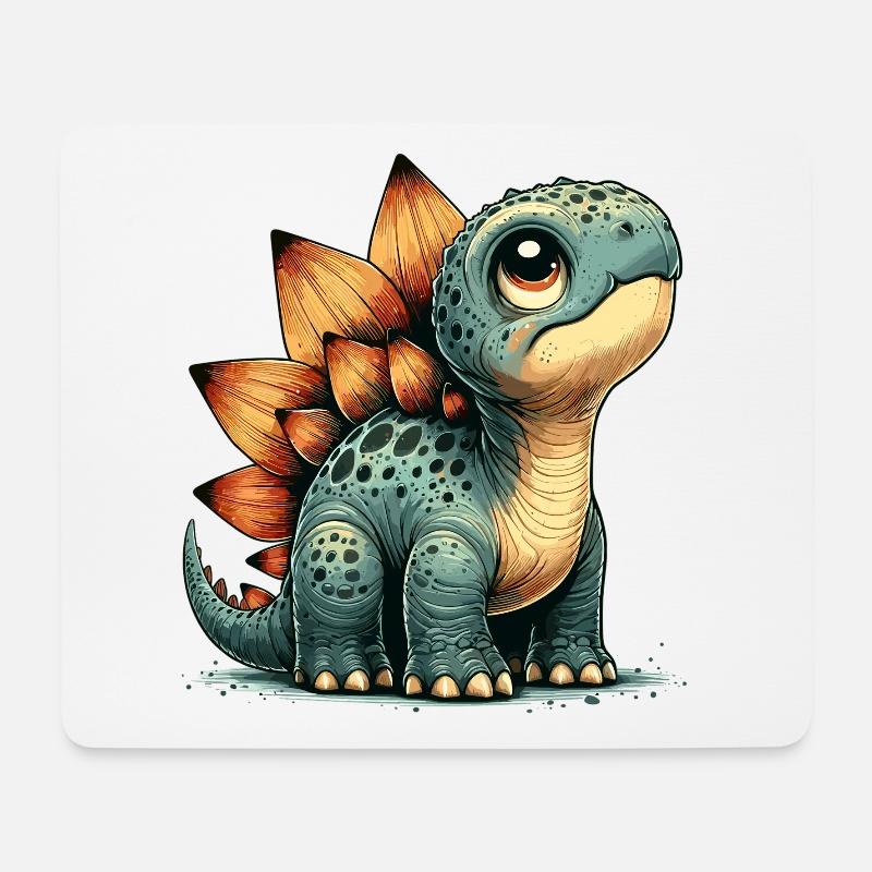 Stegosaurus Baby Dino Babydino Dinobaby Geschenk - Mousepad (Querformat) - Weiß