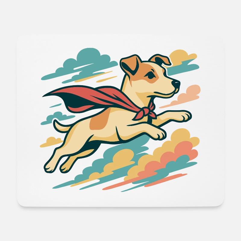 Super Hund Jack Russell Terrier Jacky Geschenk - Mousepad (Querformat) - Weiß