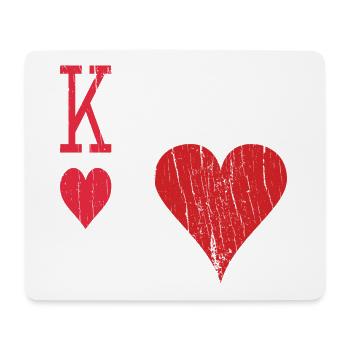 Spielkarte Herz Halloween Partnerkostüm - Mousepad (Querformat) - Weiß - Vorne